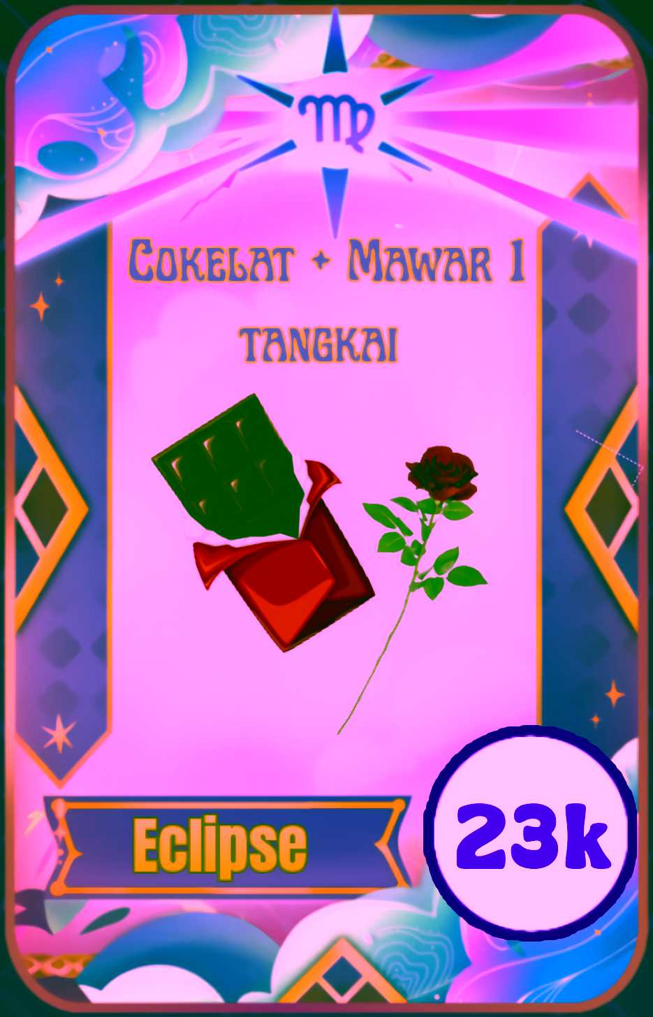 Eclipse — Cokelat + 1 tangkai mawar